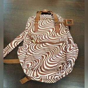 Wild Fable Brown and White Patterned Backpack